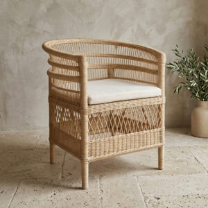 Cadeira Malawi em Rattan Natural A: 82 cm X L: 60 cm X P: 65 cm