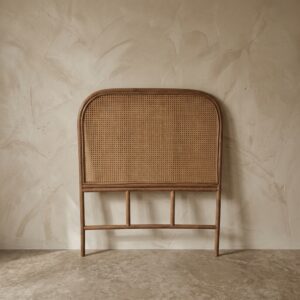 Cabeceira de Cama Solteiro em Rattan Marrom A: 110 cm X L: 90 cm X P: 3 cm