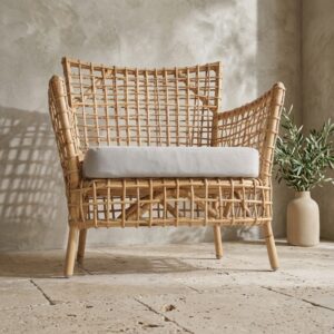 Poltrona Sagano em Rattan Natural A88 X L83 X C 63cm