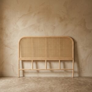 Cabeceira de Cama Casal em Rattan e Palha Natural A: 110 cm X L: 140 cm X P: 3 cm